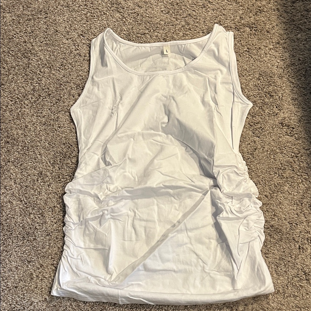 Maternity White Women's Tank Top